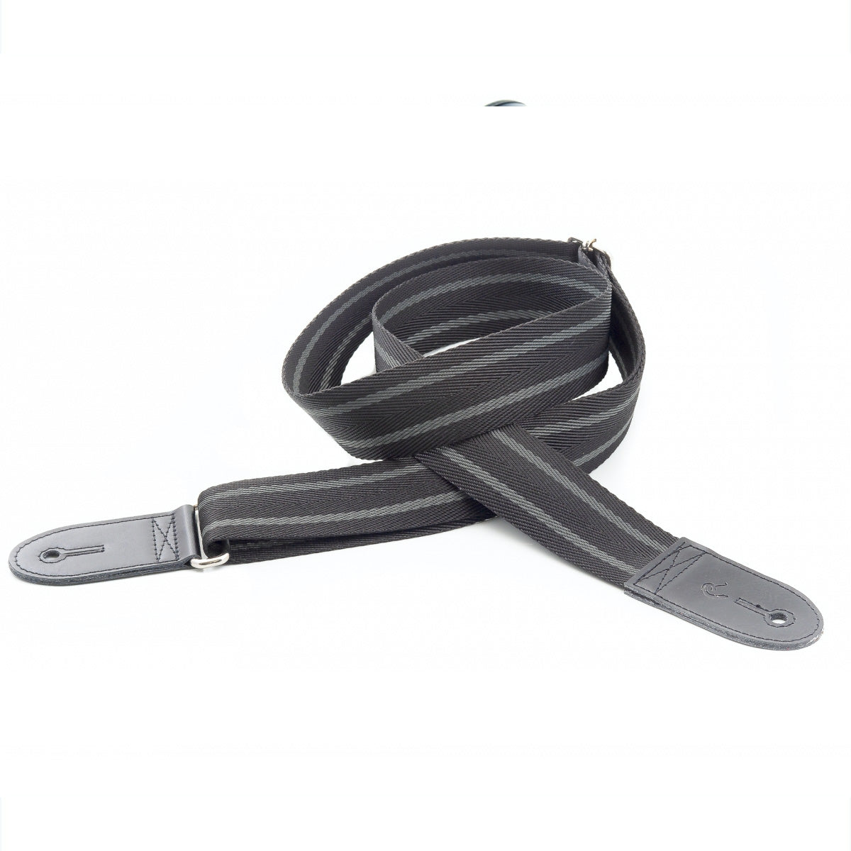 righton vegan ukulele strap 4cm thin black striped