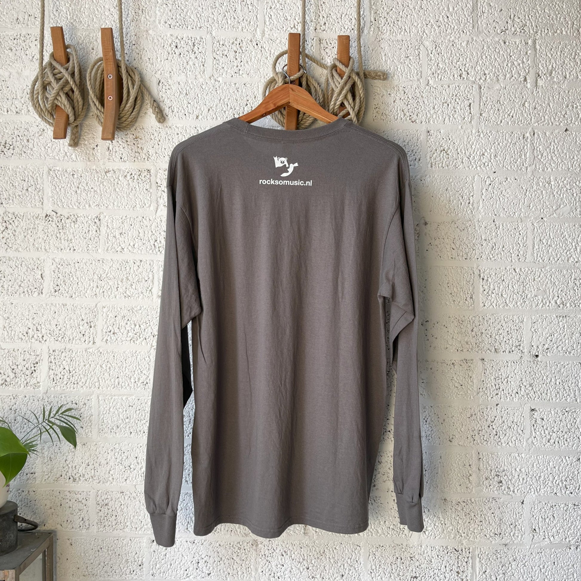 RockSo T-Shirt Long Charcoal Size L back
