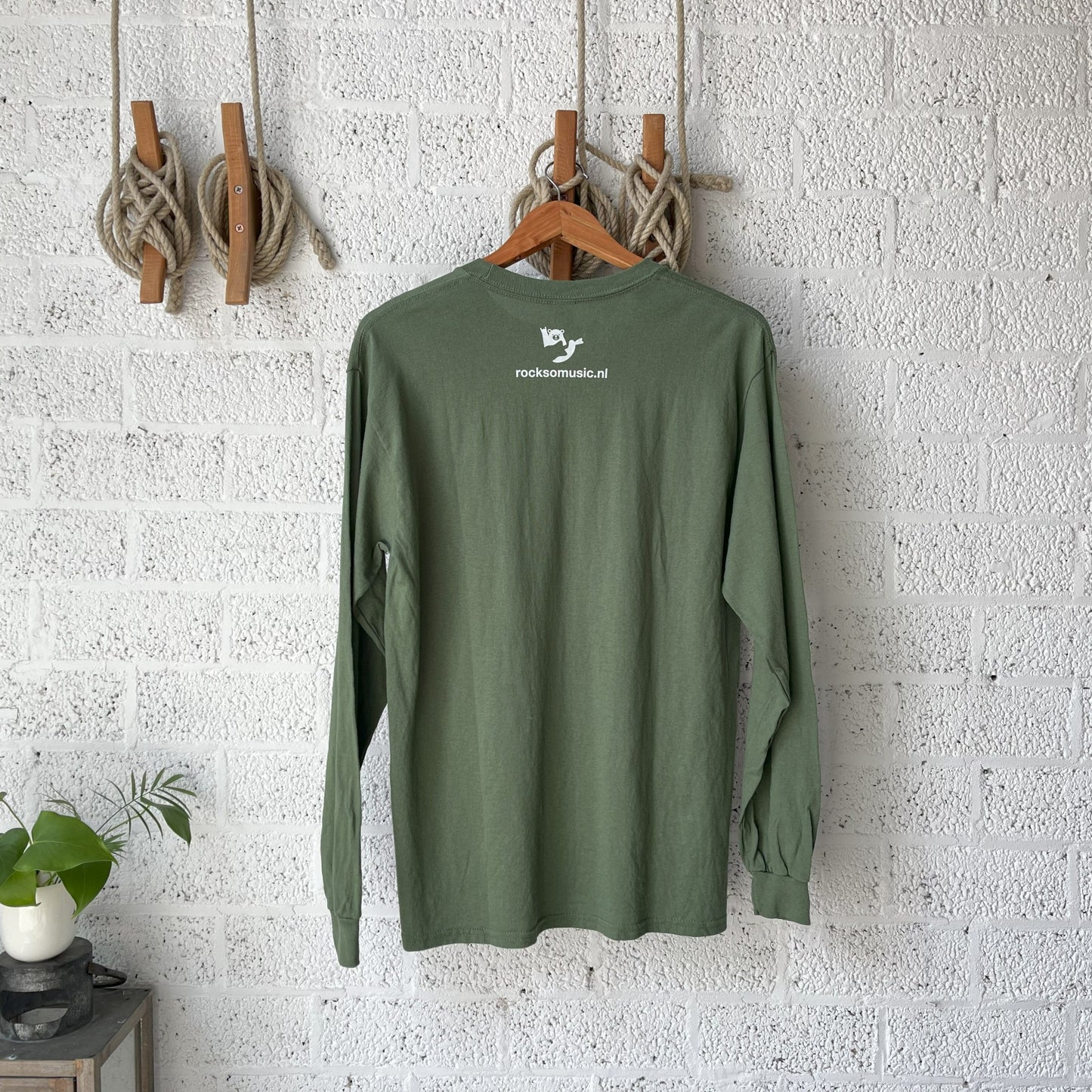 RockSo T-Shirt Long Military Green Size M back