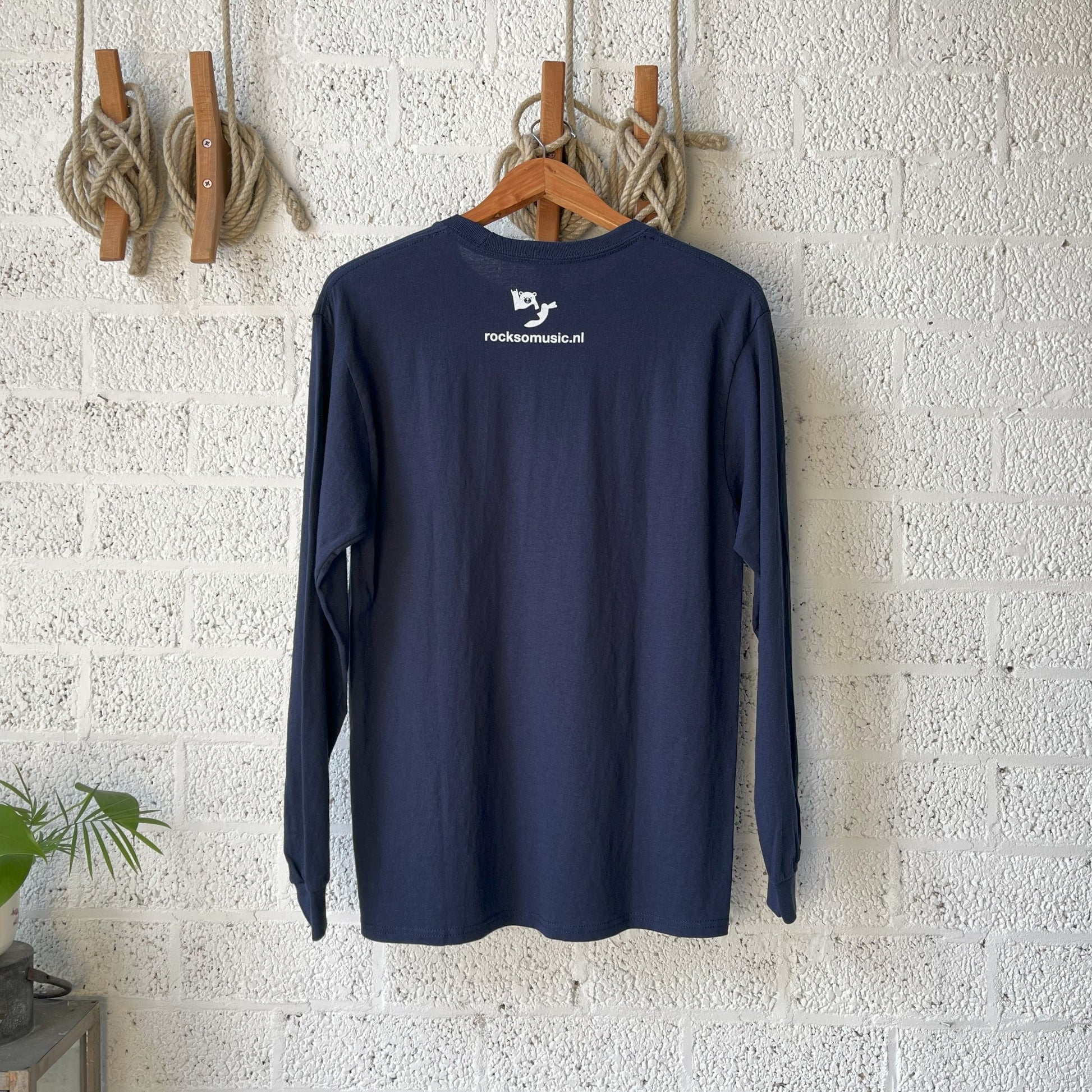 RockSo T-Shirt Long Navy Size M back