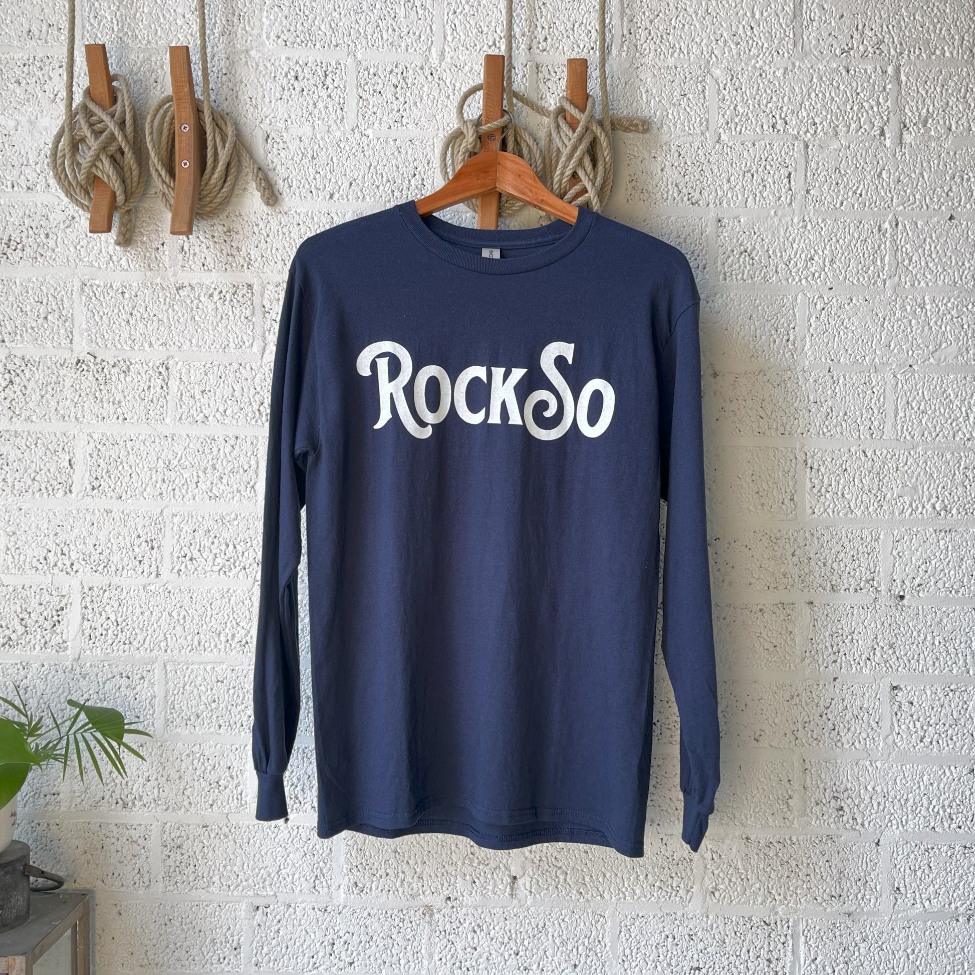 RockSo T-Shirt Long Navy Size M
